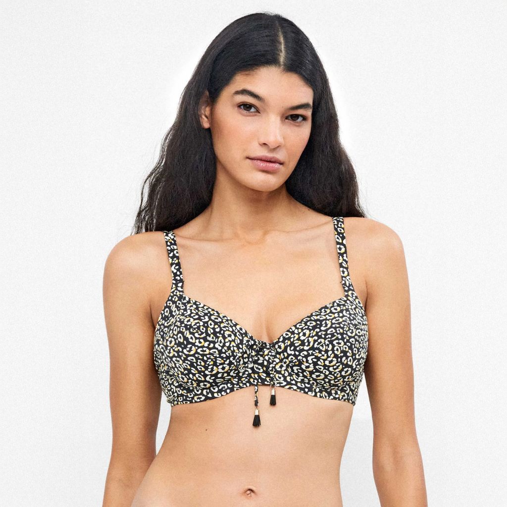 Sujetador ba&ntilde;o mujer con aros estampado