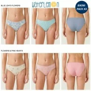 Braga bikini algod&oacute;n elastano fantasia pack x3