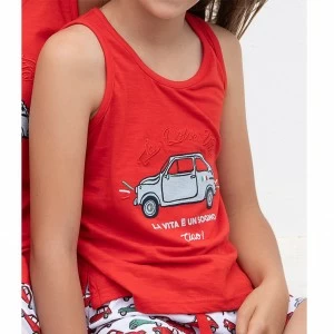 Pijama algod&oacute;n ni&ntilde;a tirantes sport 2 piezas 