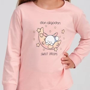 Pijama ni&ntilde;a manga larga estampado