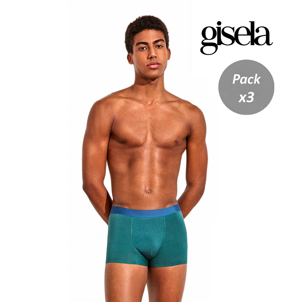 Boxer hombre cintura goma vista pack 3