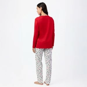 Pijama algod&oacute;n mujer manga larga