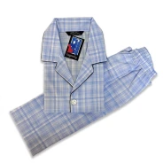 Pijama hombre tela cuadros manga larga