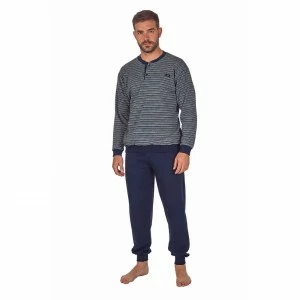 Pijama manga larga hombre rayas