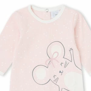 Pelele beb&eacute; manga larga estampado