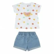 Conjunto exterior beb&eacute; pantal&oacute;n vaquero