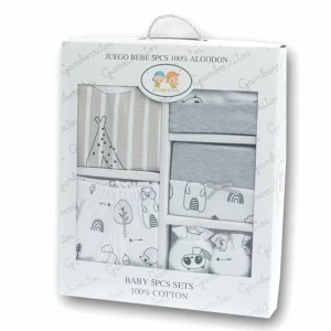Estuche regalo 5 piezas algod&oacute;n