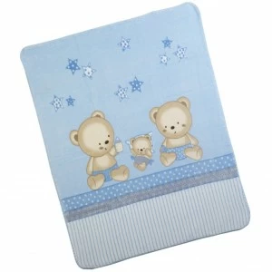 Manta rachel bebe en caja regalo estampada osos