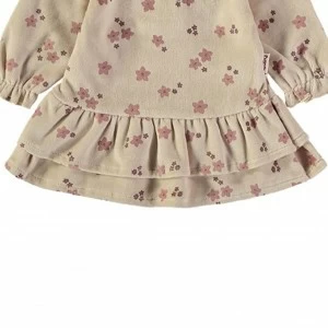 Vestido beb&eacute; estampado flores y volantes