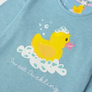 Pijama infantil manga larga patitos