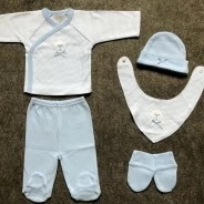 Set regalo bebe recien 5 piezas algod&oacute;n