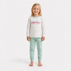 Pijama infantil estampado manga larga
