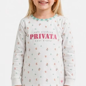 Pijama infantil estampado manga larga