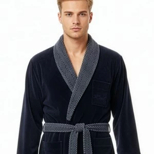 Bata larga hombre coralina lisa