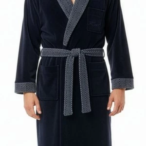 Bata larga hombre coralina lisa
