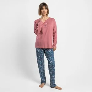 Pijama mujer manga larga viscosa