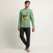 Pijama algod&oacute;n hombre manga larga 