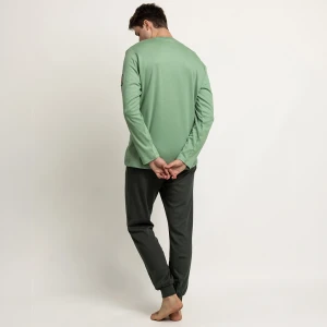 Pijama algod&oacute;n hombre manga larga 