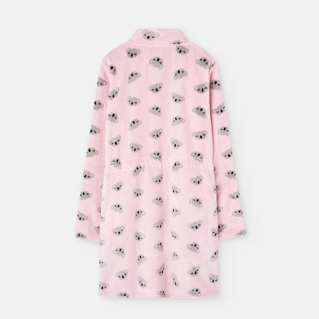 Bata mujer cintura ajustable y cremallera