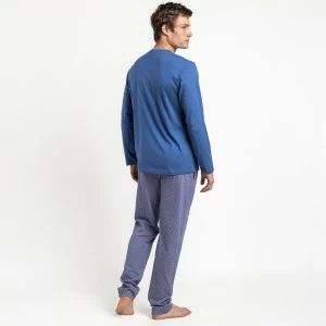 Pijama hombre manga larga algod&oacute;n