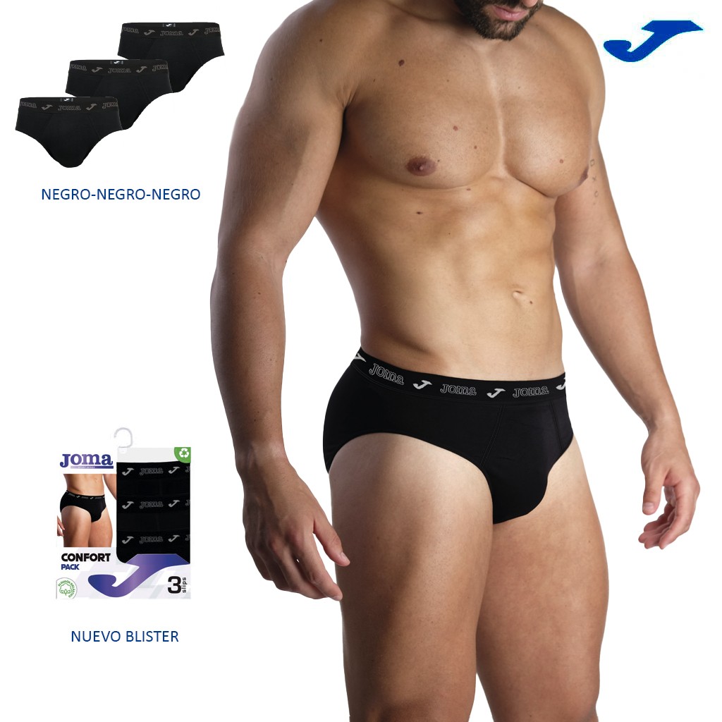 Slips hombre algodón Confort pack 3