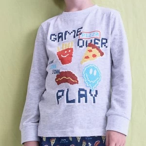 Pijama ni&ntilde;o manga larga estampado
