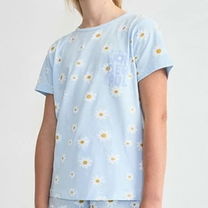Pijama juvenil algod&oacute;n estampado margaritas