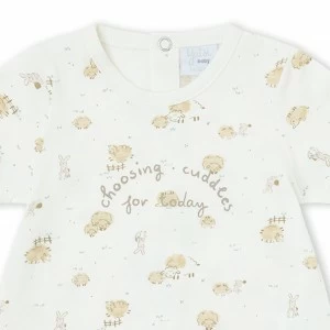 Pelele corto beb&eacute; algod&oacute;n estampado