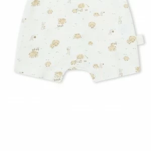 Pelele corto beb&eacute; algod&oacute;n estampado