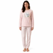 Pijama manga larga mujer tejido velour
