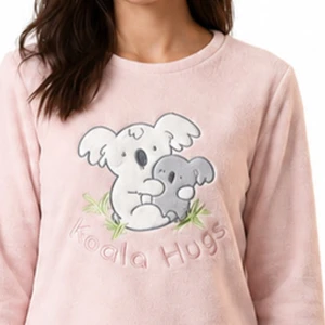 Pijama manga larga mujer tejido velour