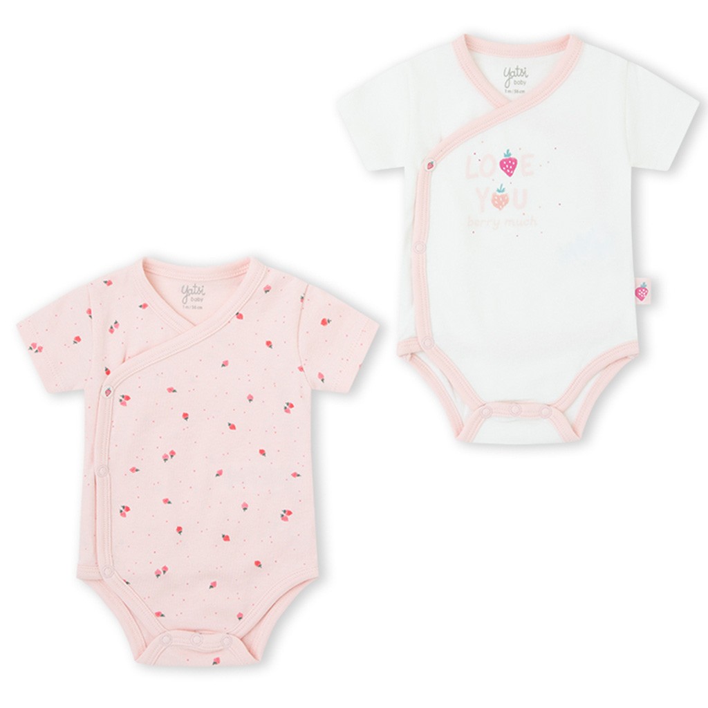 Body algod&oacute;n beb&eacute; manga corta pack 2