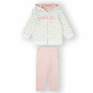 Chandall bb ni&ntilde;a rosa 2 piezas chaiqueta abierta