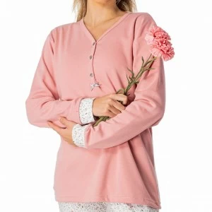 Pijama algod&oacute;n mujer manga larga