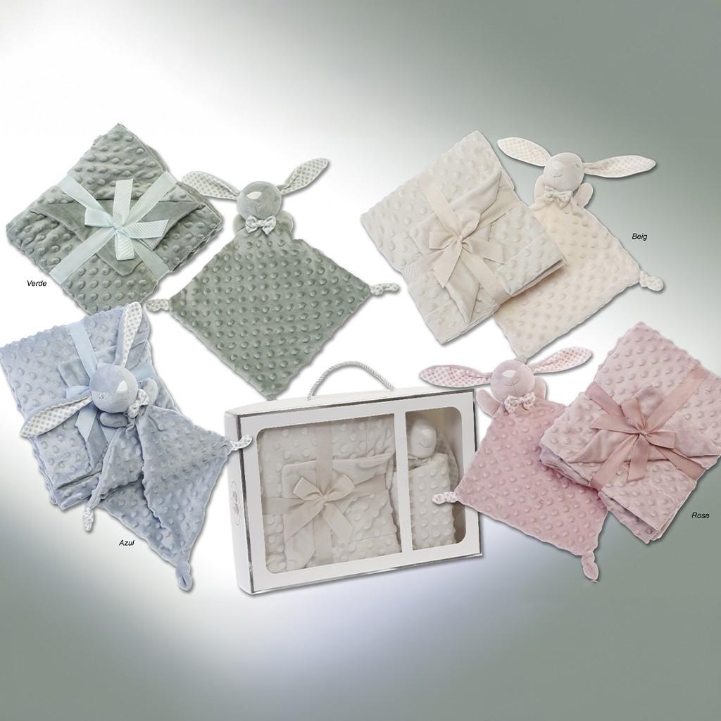 Set regalo manta topos y dudu conejito orejotas