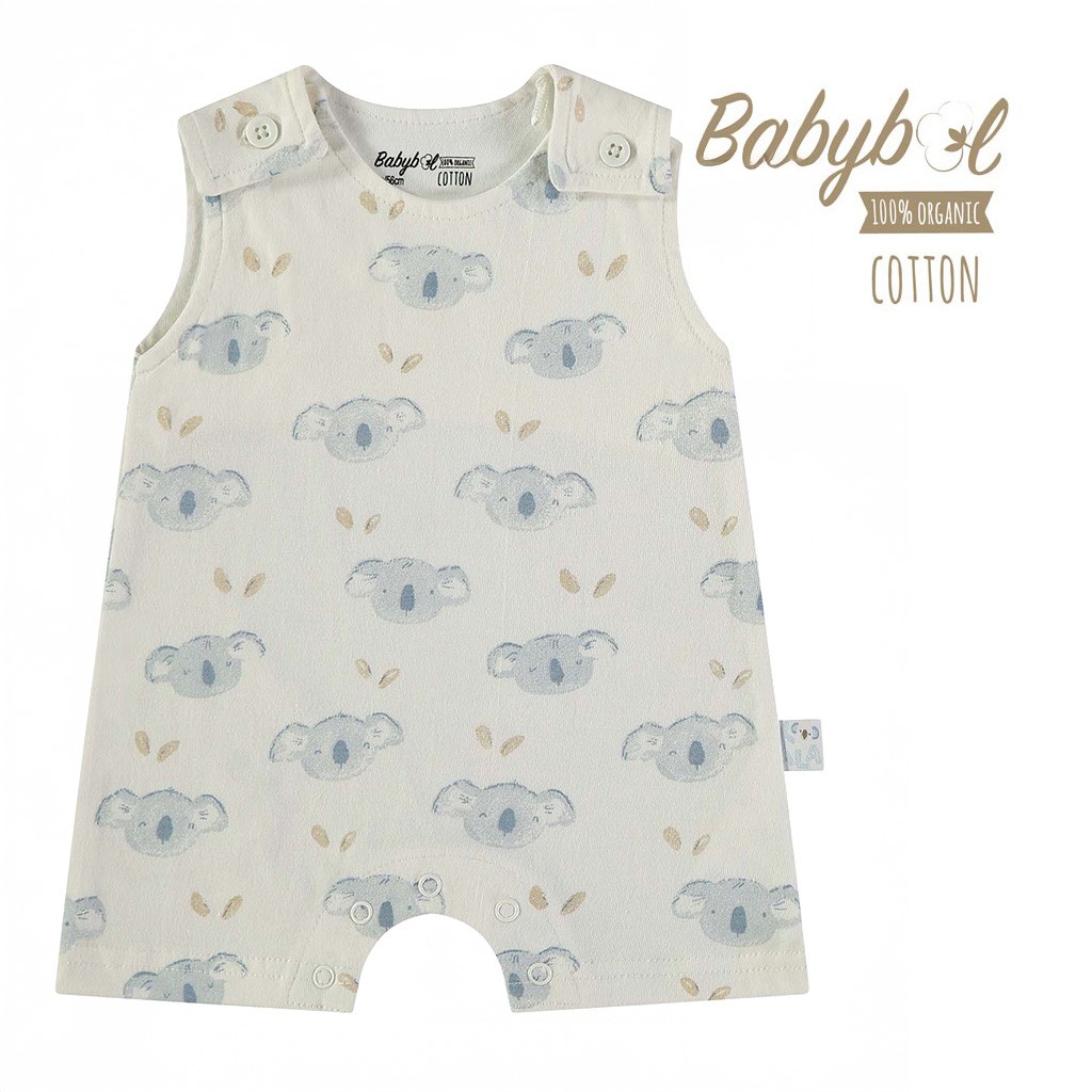 Pelele beb&eacute; corto algod&oacute;n estampado