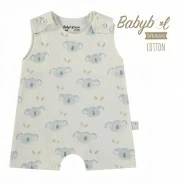 Pelele beb&eacute; corto algod&oacute;n estampado