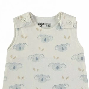 Pelele beb&eacute; corto algod&oacute;n estampado