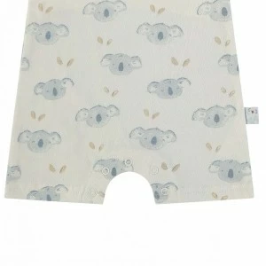 Pelele beb&eacute; corto algod&oacute;n estampado