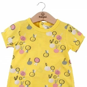 Pelele beb&eacute; manga corta estampado