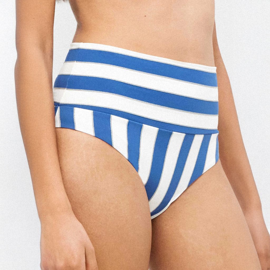 Braga alta ba&ntilde;o mujer rayas