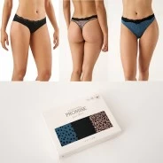Tanga mujer Expositor 12 pack x3 algod&oacute;n surtidas