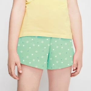 Pijama ni&ntilde;a sin mangas amarillo