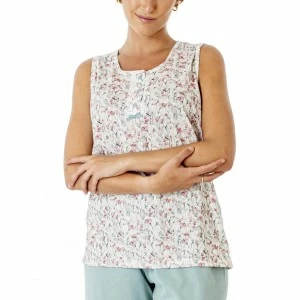 Pijama corto mujer cuello botones