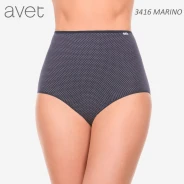 Braga alta mujer algod&oacute;n estampado triangulos