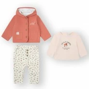 Conjunto beb&eacute; algod&oacute;n tres piezas