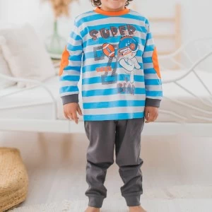 Pijama ni&ntilde;o manga larga rayas