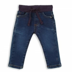 Pantal&oacute;n bebe vaquero pitillo con cintura de goma
