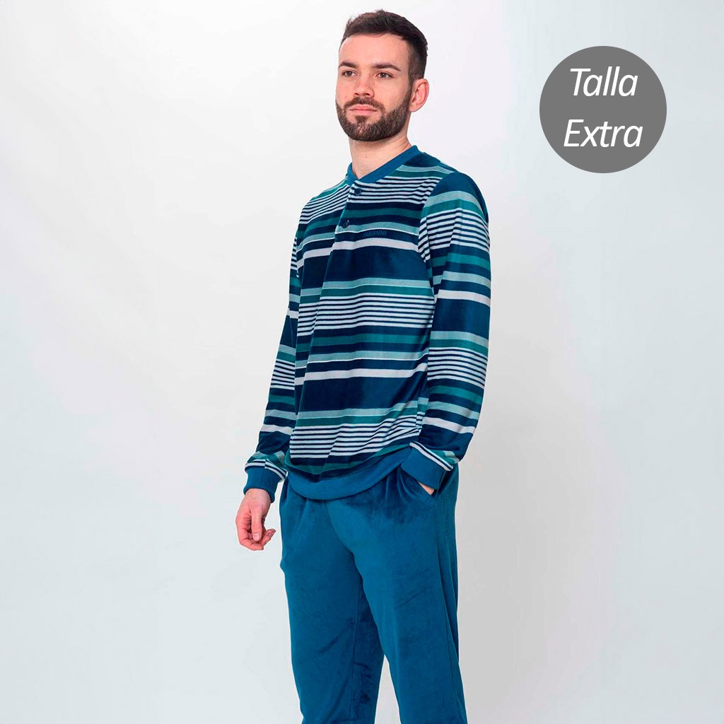 Pijama hombre rayas talla extra