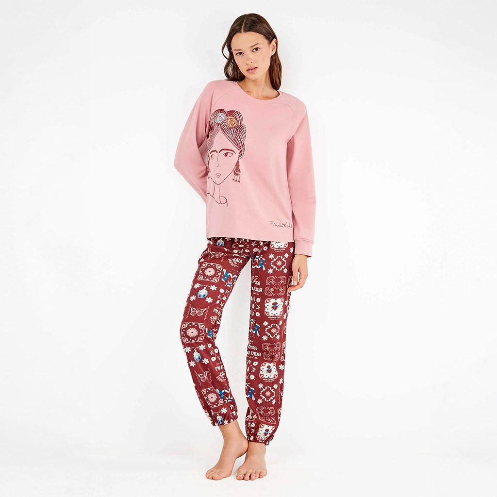 Pijama mujer manga larga Frida Kalho